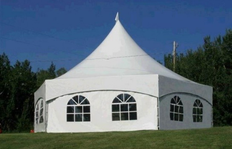 40' Hexagon High Peak Frame Tent