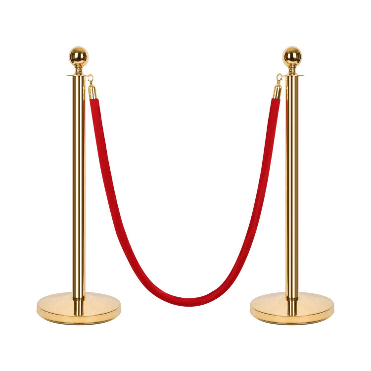 Gold Stanchions with velvet rope